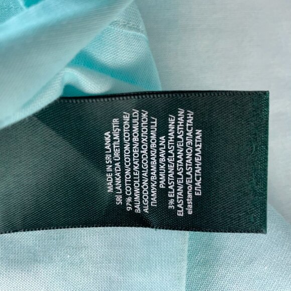 Lauren Ralph Lauren Shirt Mens 16.5 Blue Cotton‎ Stretch Classic Fit Button Down - Picture 8 of 8